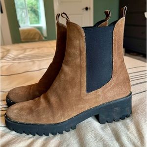 Freda Salvador Brooke Boot in Brown Suede, Size 9, Great Preowned Condition